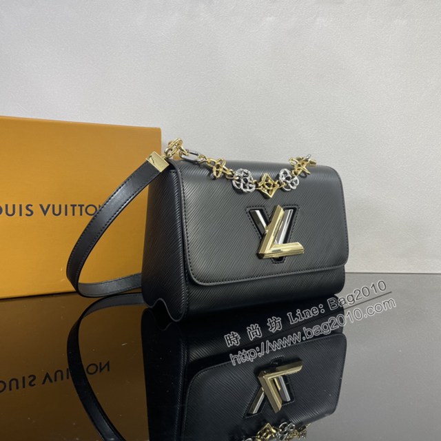Lv路易威登2023專櫃新款Twist中號手袋 LV水波紋鏈條肩背斜挎女包 M22273 M22274 ydh5191